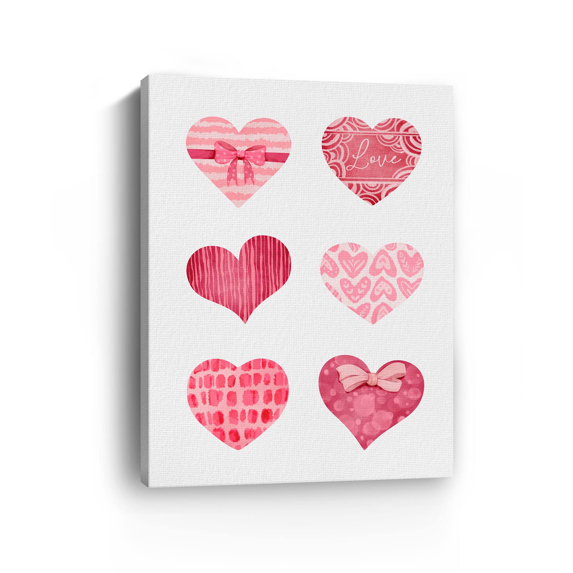 Cute hearts Canvas Giclée Art